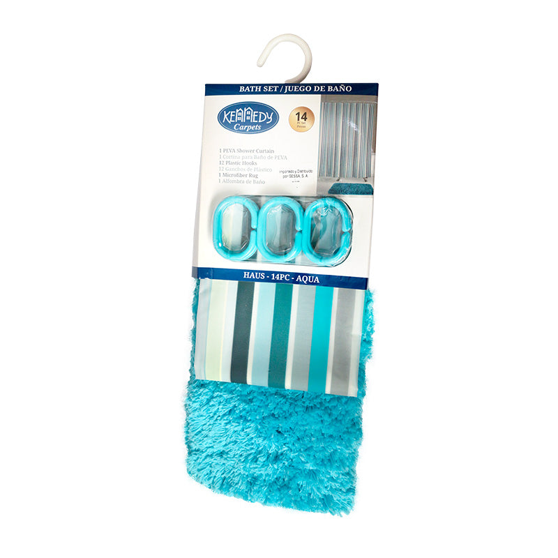 Bath Set Kennedy Carpets Cyan