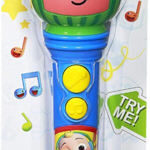 eKids Cocomelon Toy Microphone, Toy for Toddlers with Built-in Music, Designed for Fans of Cocomelon Toys